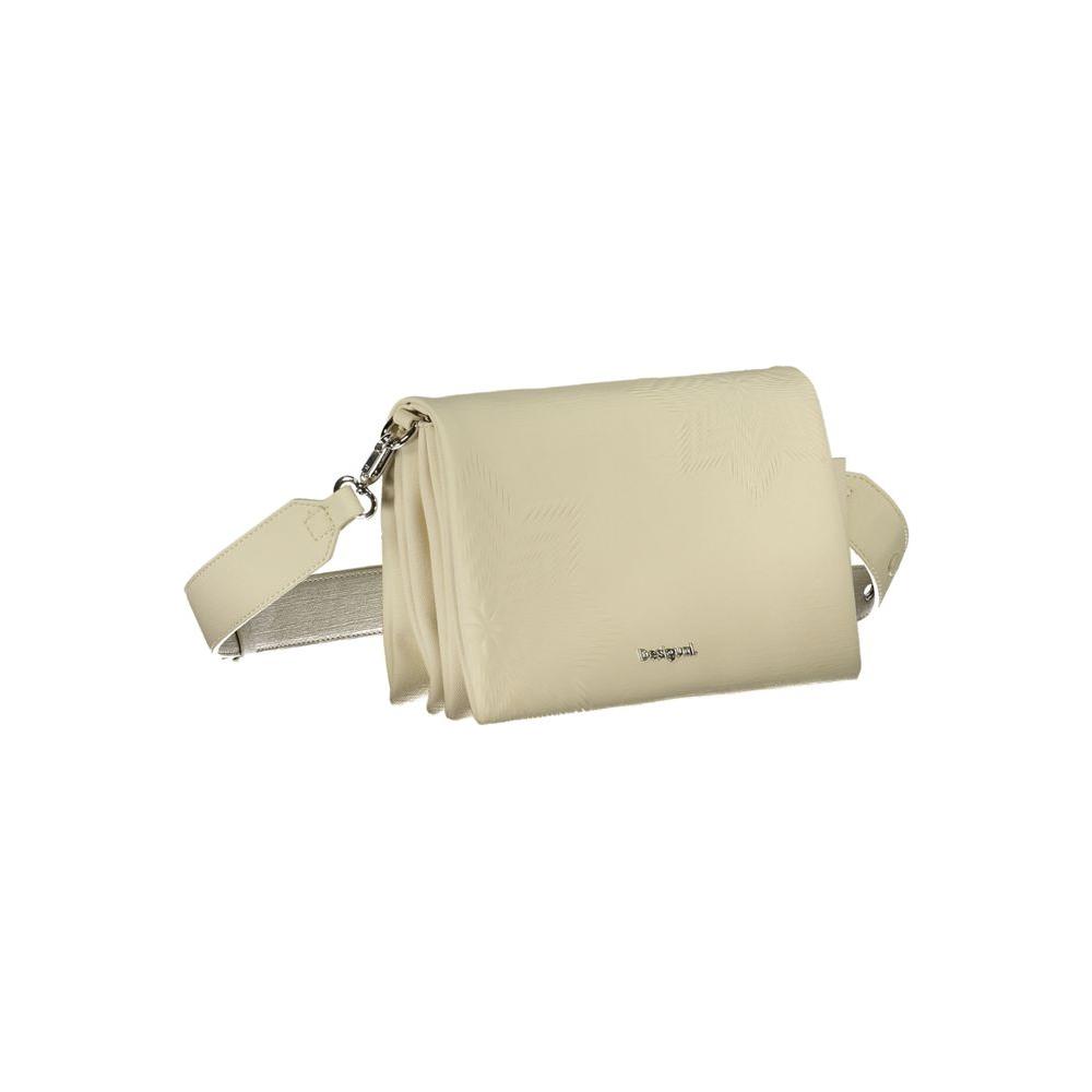 Desigual White Polyethylene Handbag Desigual Gray