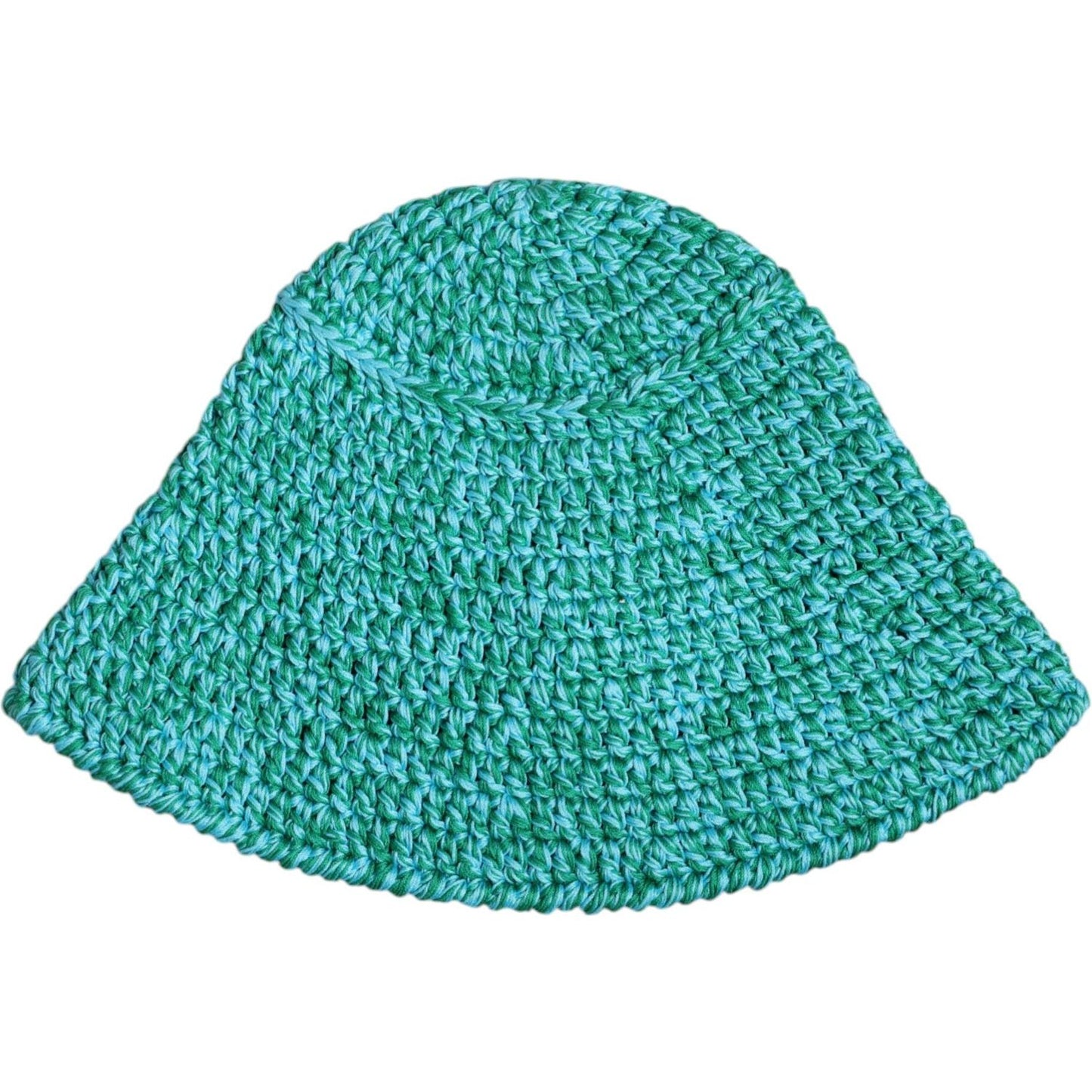 Dolce & Gabbana Green Cotton Crochet DG Logo Bucket Hat Dolce & Gabbana Light Sea Green