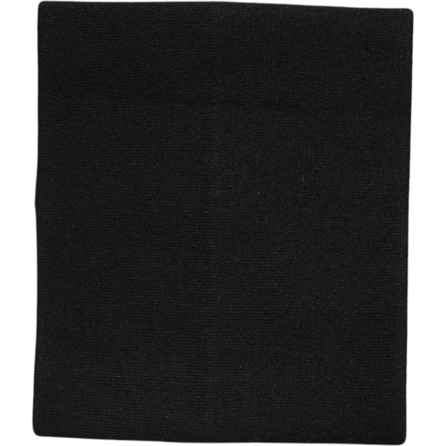 Dolce & Gabbana Black Cashmere Knitted Neck Warmer Foulard Scarf Dolce & Gabbana Black