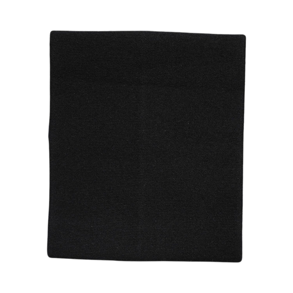 Dolce & Gabbana Black Cashmere Knitted Neck Warmer Foulard Scarf HAT9663