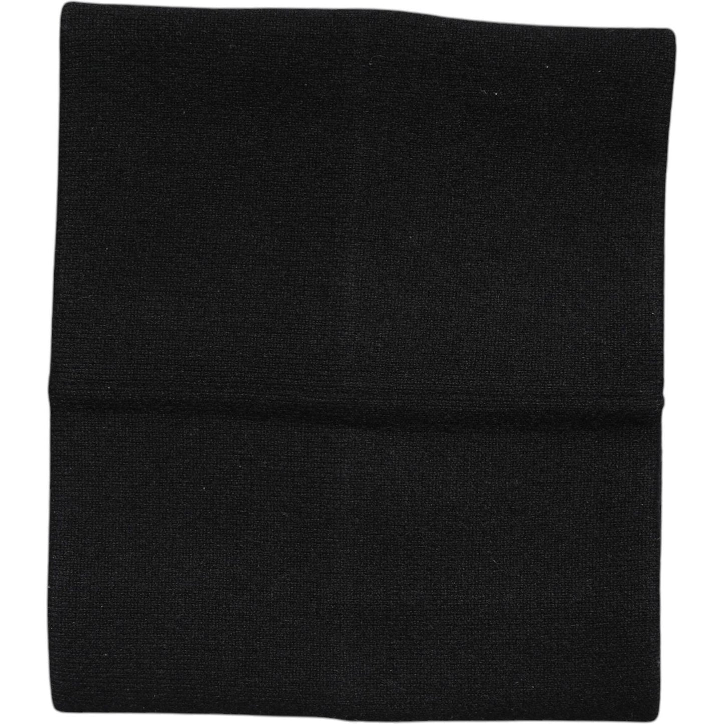 Dolce & Gabbana Black Cashmere Knitted Neck Warmer Foulard Scarf Dolce & Gabbana Black