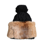 Dolce & Gabbana Black Brown Dyed Rabbit Real Fur Winter Beanie Hat HAT9704-57