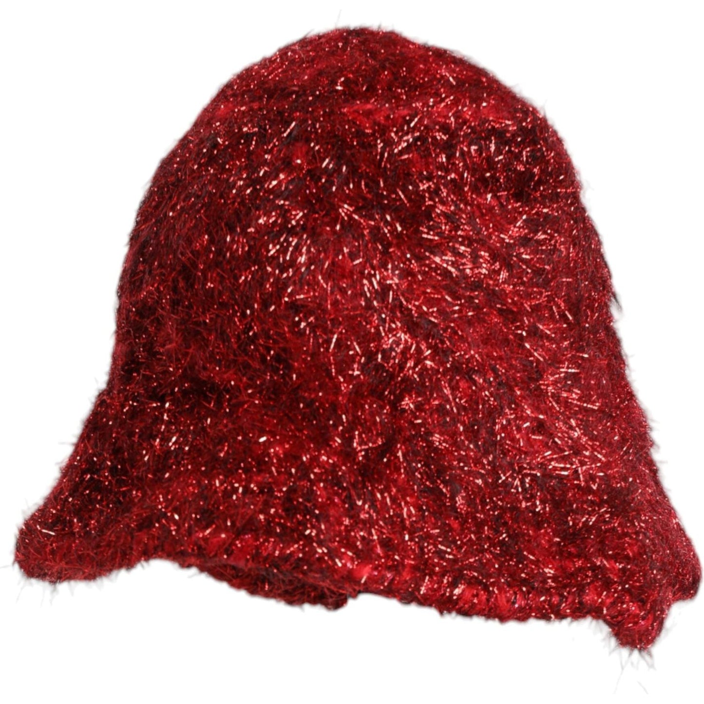Dolce & Gabbana Red Viscose Tinsel Wide Brim Bucket Hat Dolce & Gabbana Dark Red