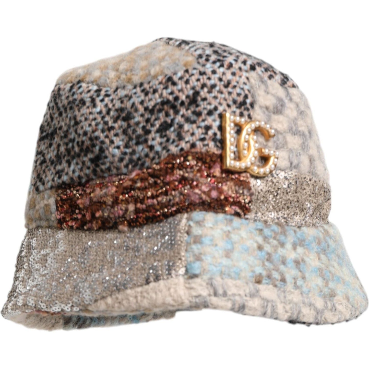 Dolce & Gabbana Multicolor Patchwork Embellished Bucket Hat Dolce & Gabbana Rosy Brown