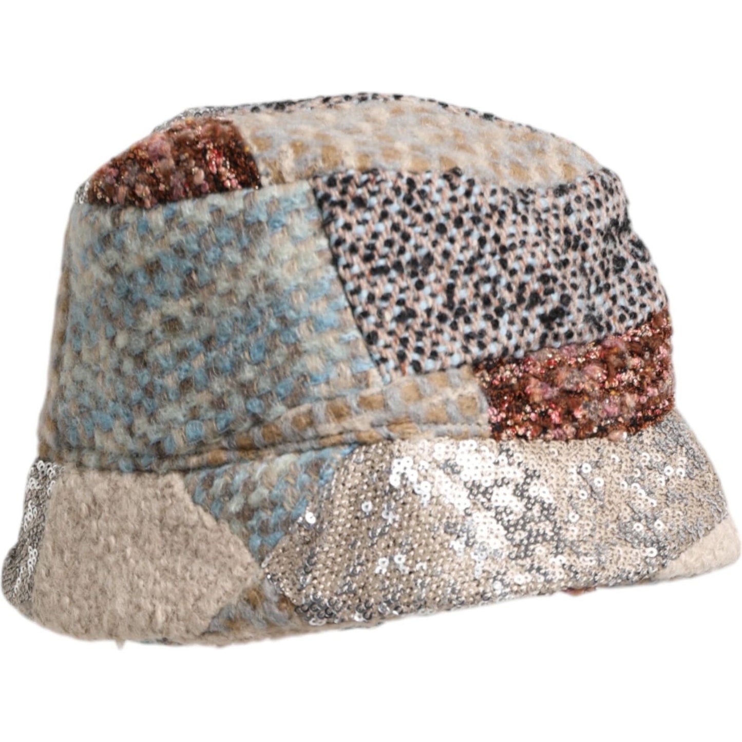 Dolce & Gabbana Multicolor Patchwork Embellished Bucket Hat Dolce & Gabbana Rosy Brown