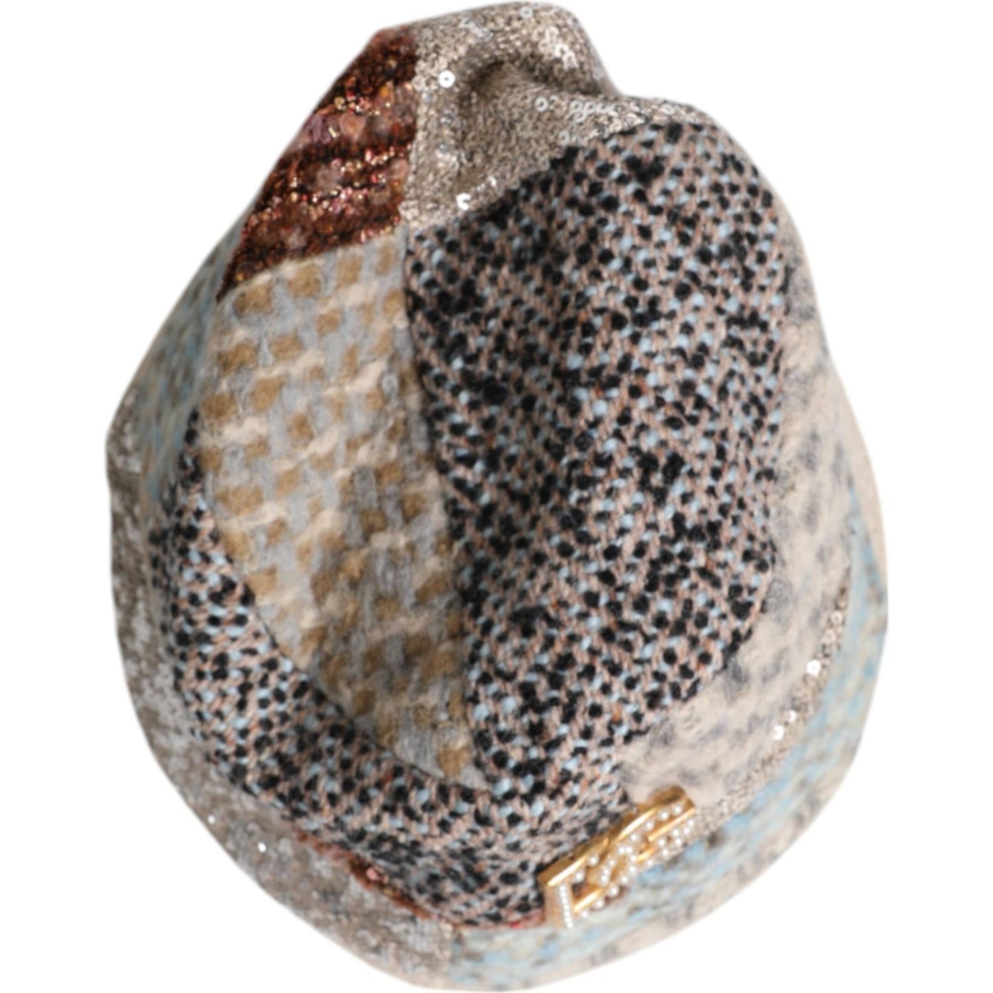 Dolce & Gabbana Multicolor Patchwork Embellished Bucket Hat Dolce & Gabbana Light Slate Gray