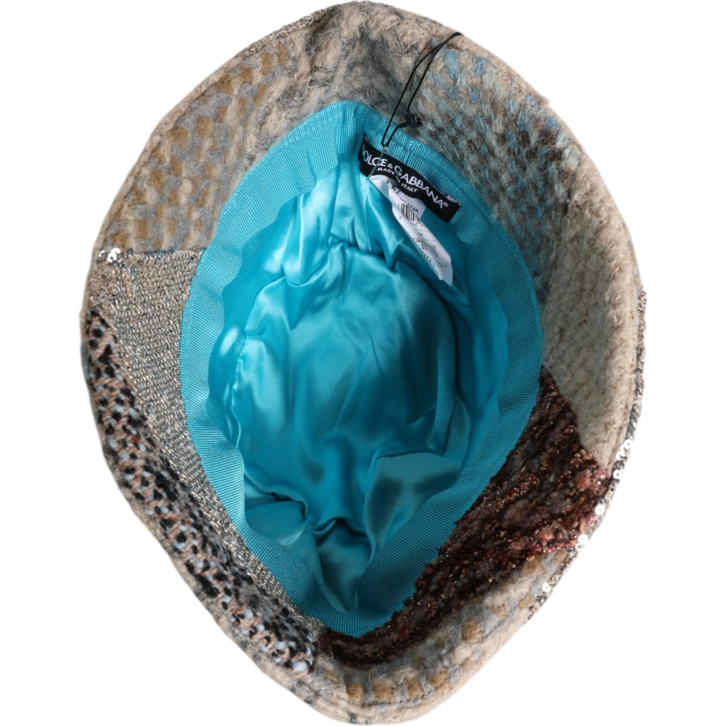 Dolce & Gabbana Multicolor Patchwork Embellished Bucket Hat Dolce & Gabbana Dark Slate Gray