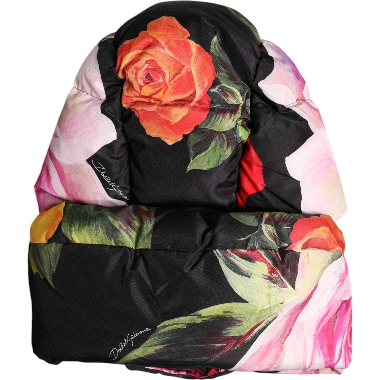 Dolce & Gabbana Black Floral Print Whole Head Wrap Hat Dolce & Gabbana Dark Slate Gray