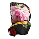 Dolce & Gabbana Black Floral Print Whole Head Wrap Hat HAT9747