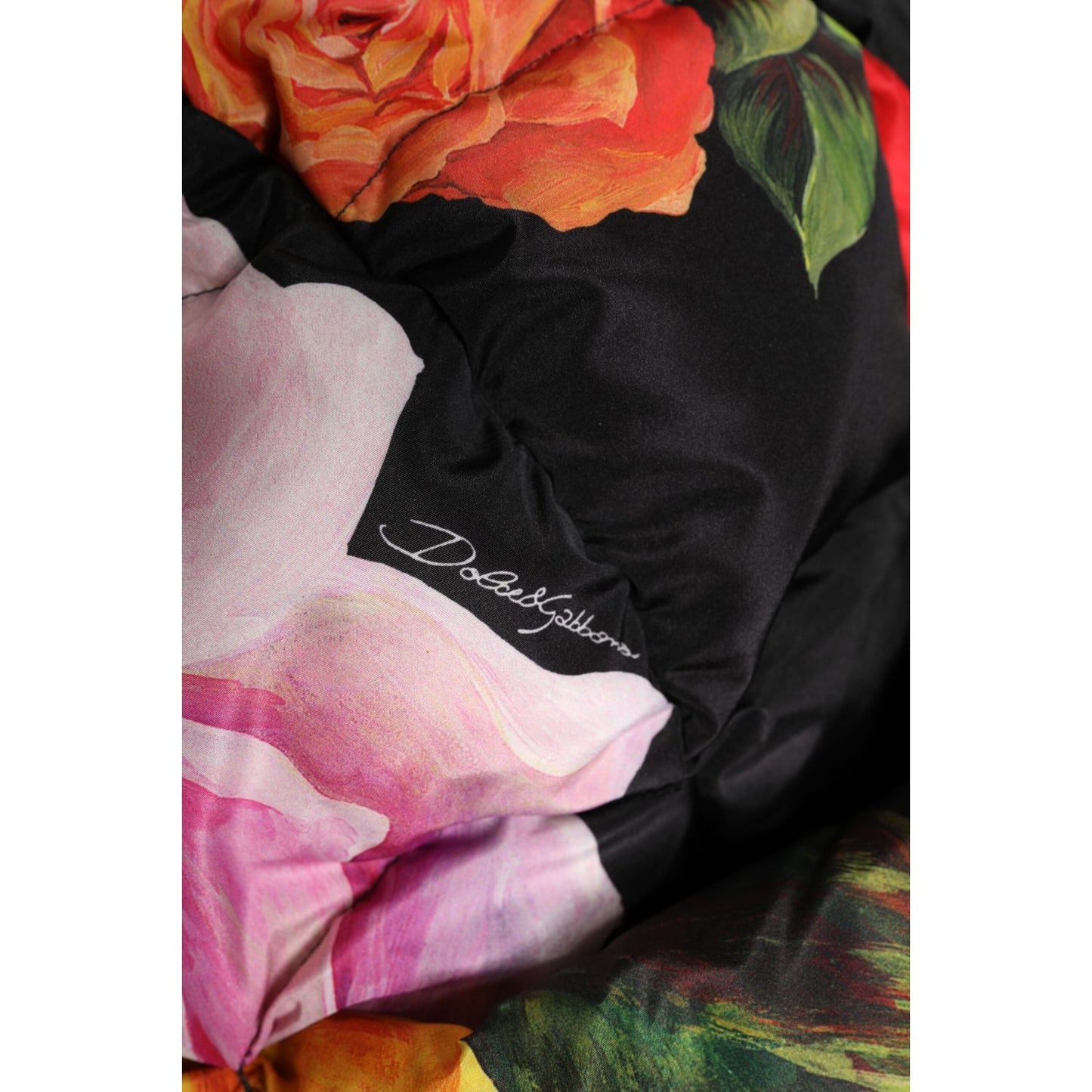 Dolce & Gabbana Black Floral Print Whole Head Wrap Hat Dolce & Gabbana Rosy Brown
