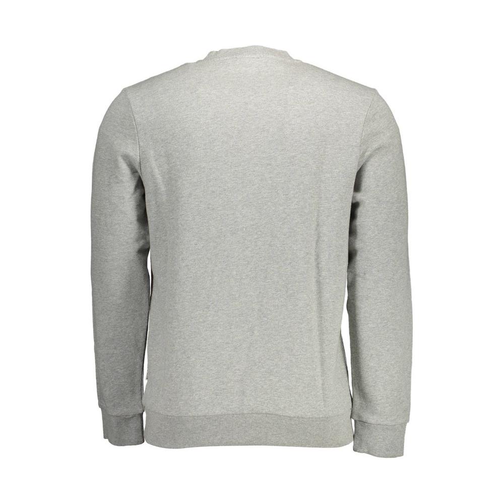 Napapijri Gray Cotton Men Sweater Napapijri Gray