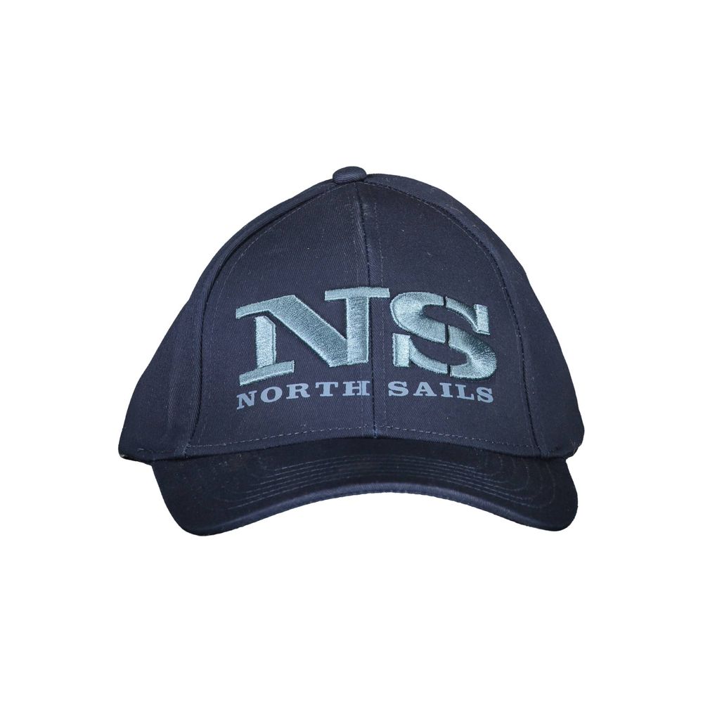North Sails Blue Cotton Men Cap North Sails Dark Slate Gray