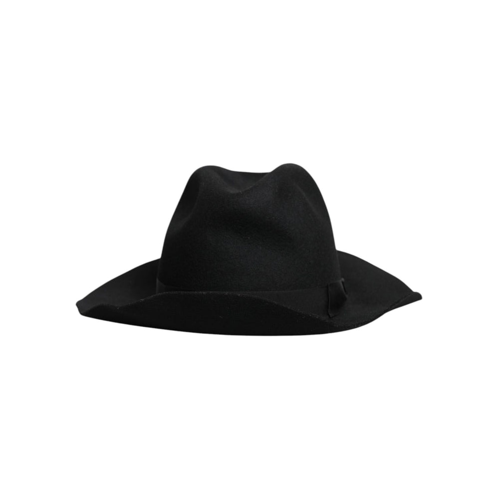 Dolce & Gabbana Black Wide Brim Trilby Fedora Hat HAT9751-57