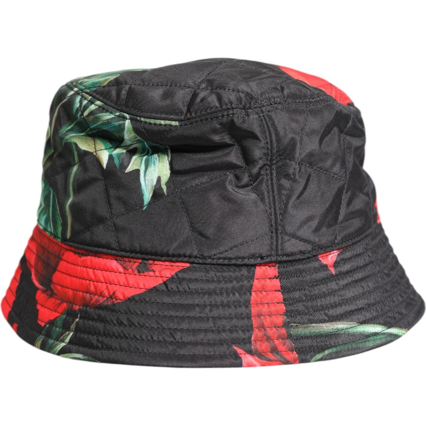 Dolce & Gabbana Multicolor DG Plaque Wide Brim Bucket Hat Dolce & Gabbana Dark Slate Gray
