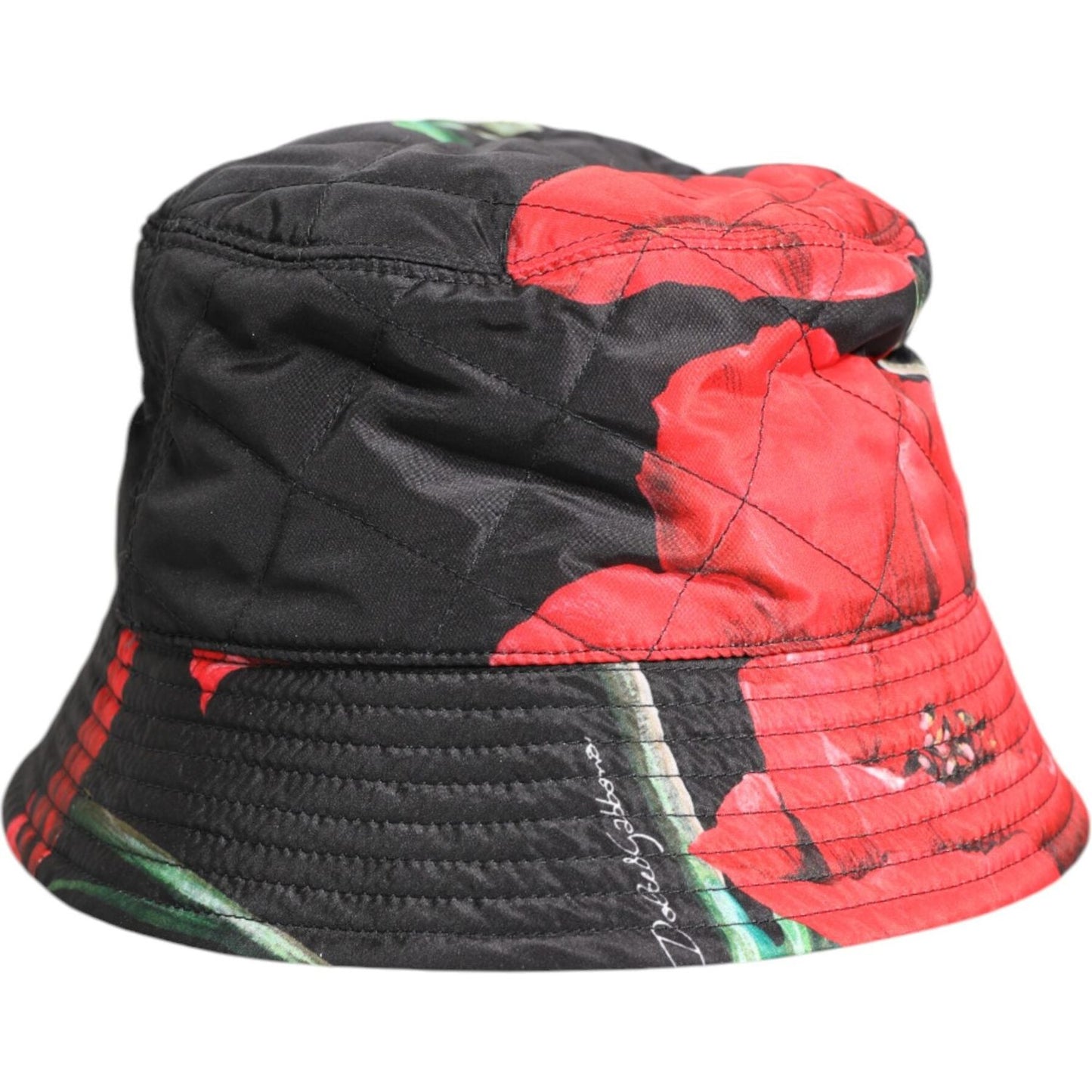 Dolce & Gabbana Multicolor DG Plaque Wide Brim Bucket Hat Dolce & Gabbana Dark Slate Gray