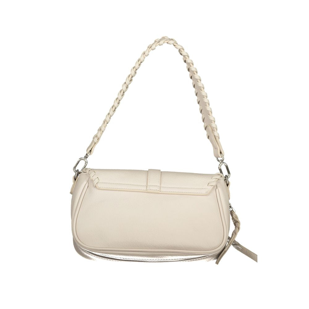 Desigual White Polyethylene Handbag Desigual Light Gray