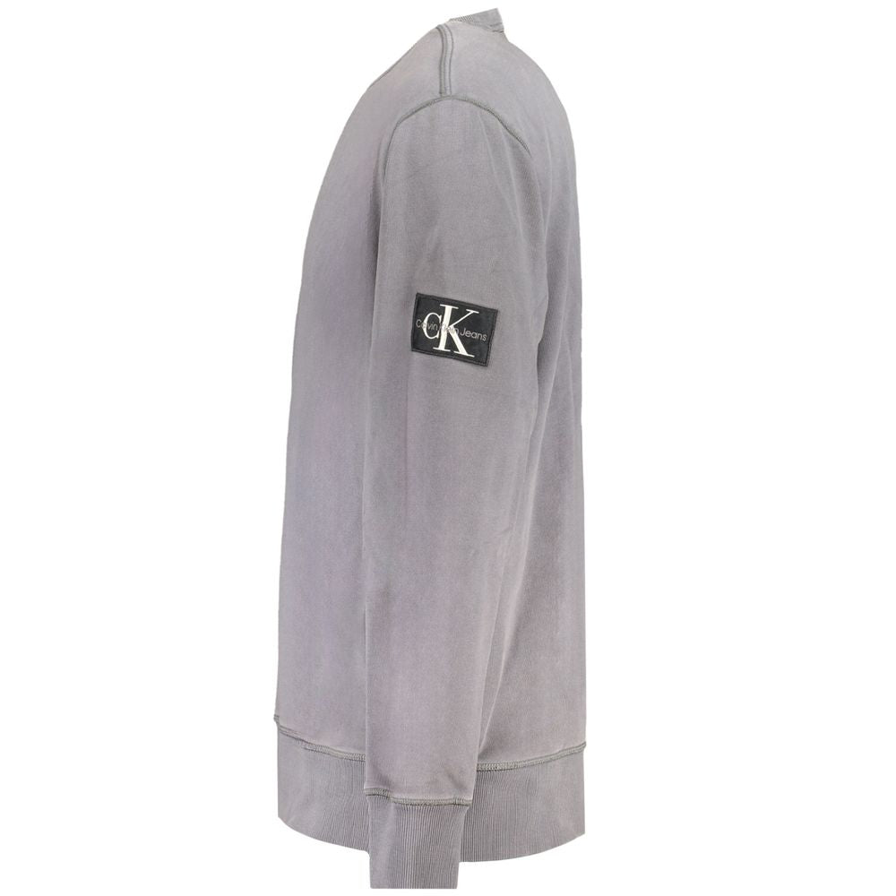 Calvin Klein Gray Cotton Sweater Calvin Klein Dark Gray