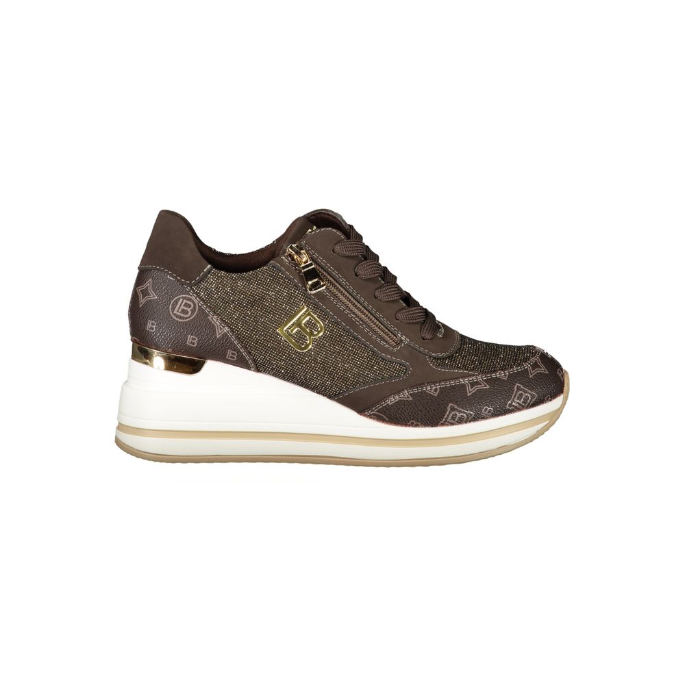 Laura Biagiotti Brown Polyester Women Sneaker Laura Biagiotti Dark Slate Gray