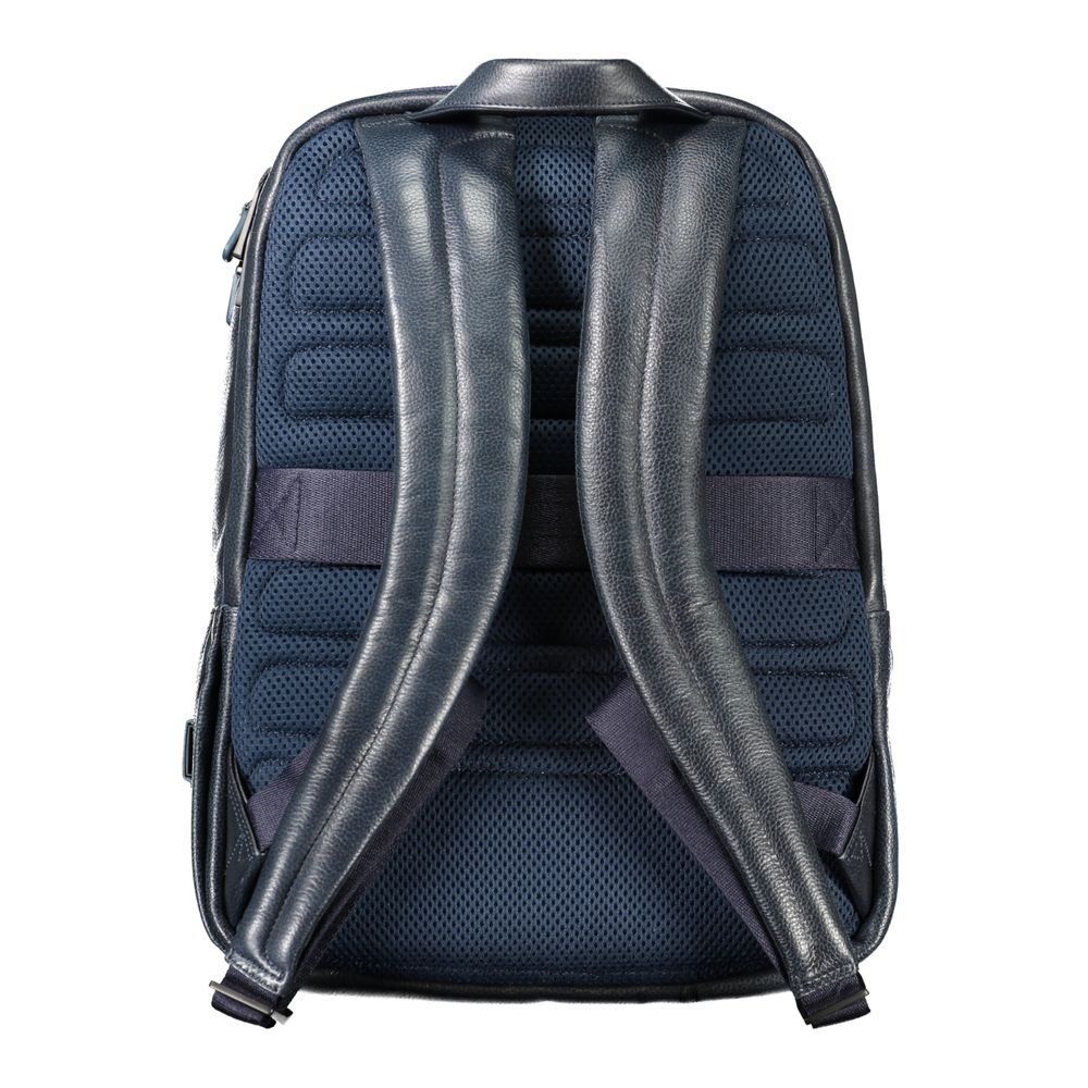 Piquadro Blue Leather Men Backpack Piquadro Dark Slate Gray