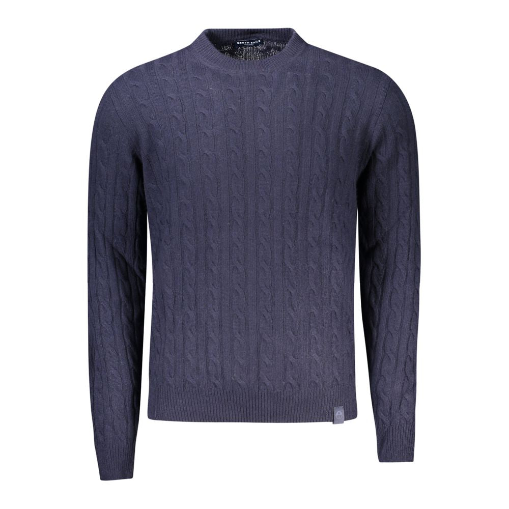 North Sails Blue Wool Men Sweater North Sails Dark Slate Gray