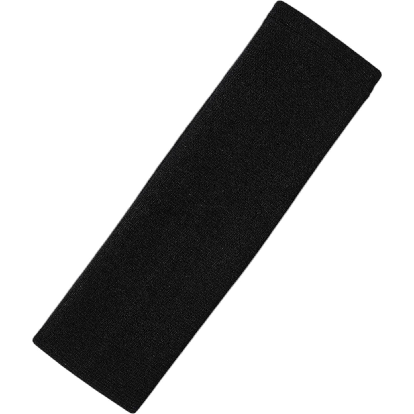 Dolce & Gabbana Black Cashmere Knitted Women Head Band Hat Dolce & Gabbana Black