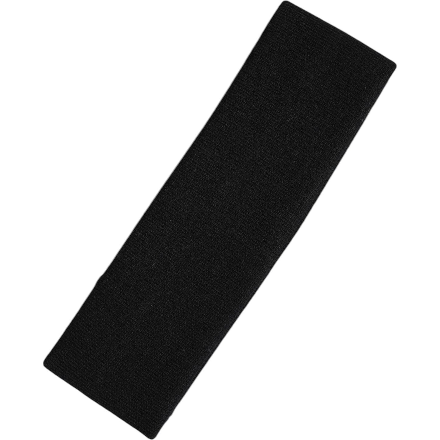 Dolce & Gabbana Black Cashmere Knitted Women Head Band Hat Dolce & Gabbana Black