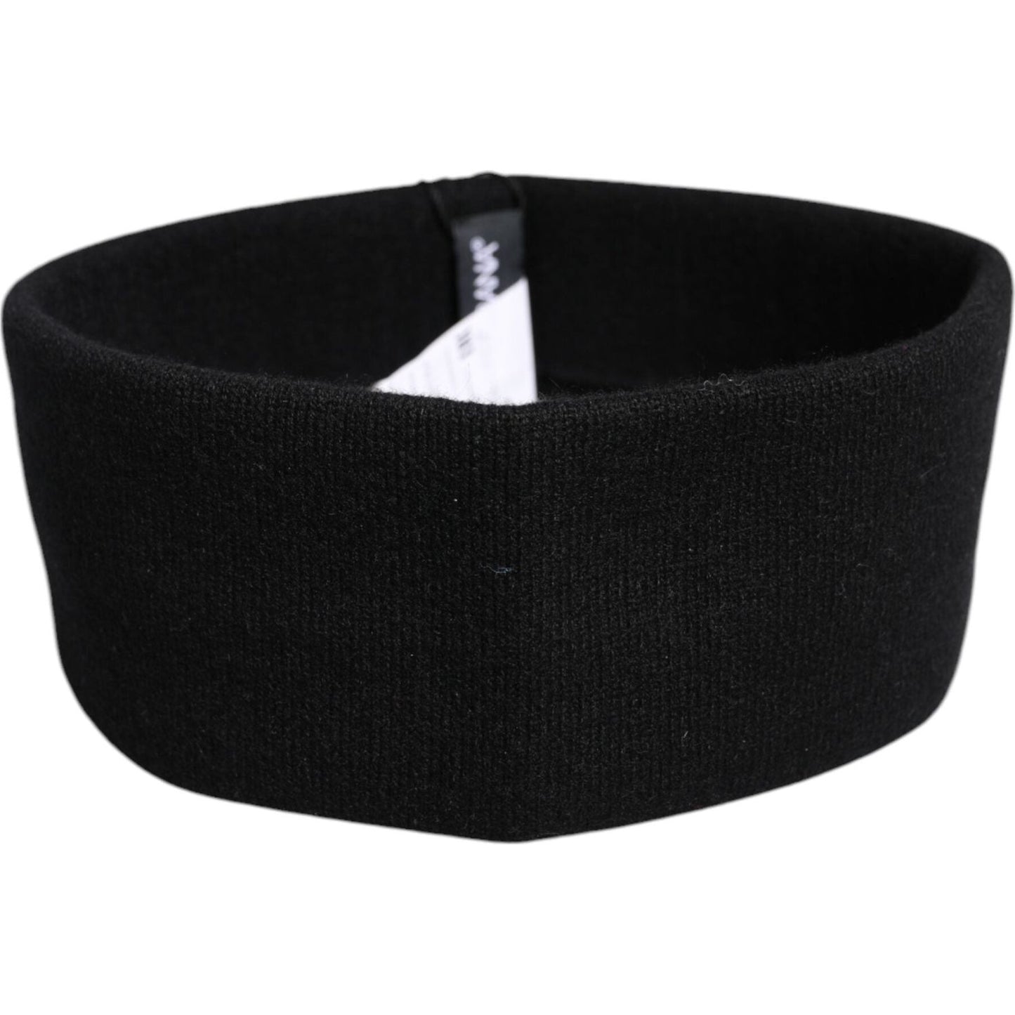 Dolce & Gabbana Black Cashmere Knitted Women Head Band Hat Dolce & Gabbana Black