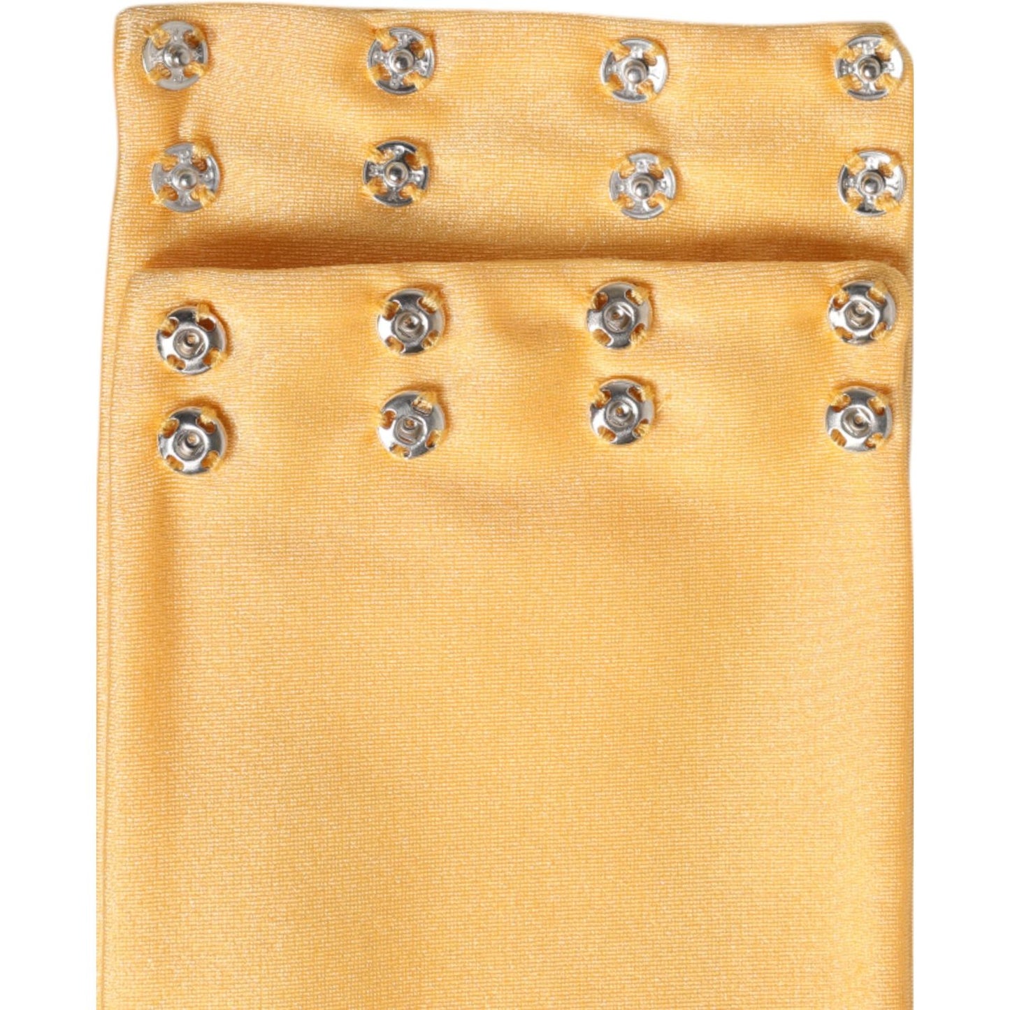 Dolce & Gabbana Yellow Nylon Stretch Women Neck Warmer Scarf Dolce & Gabbana Light Goldenrod