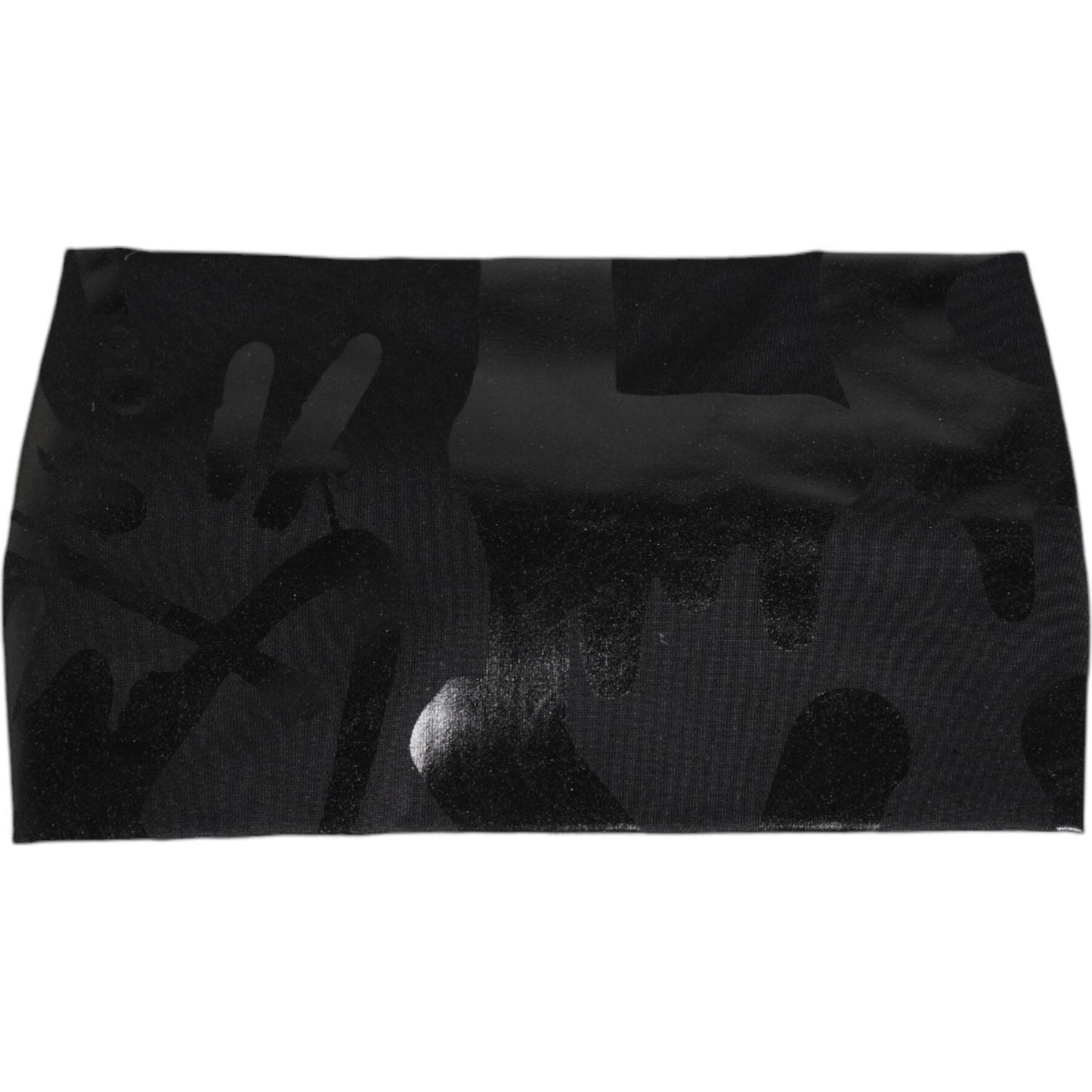 Dolce & Gabbana Black Nylon Stretch DG Logo Head Band Hat Dolce & Gabbana Black