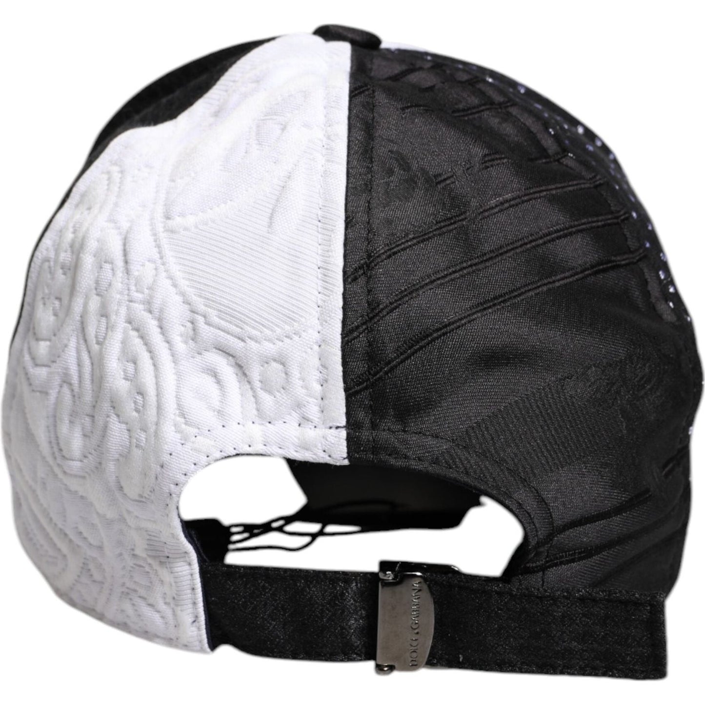 Dolce & Gabbana White Black Polka Dot Feathers Baseball Cap Dolce & Gabbana Dark Slate Gray