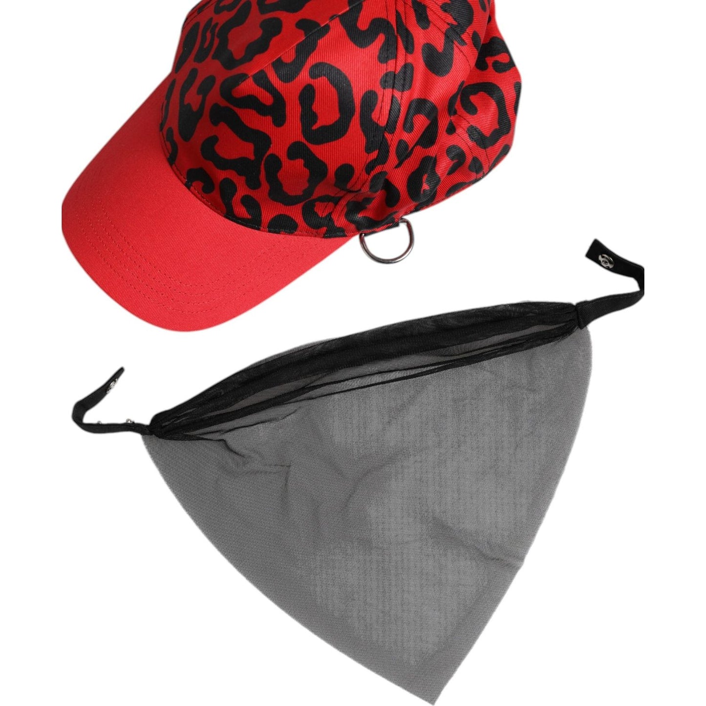 Dolce & Gabbana Red Cotton 6 Panels Women Baseball Cap Dolce & Gabbana Dim Gray