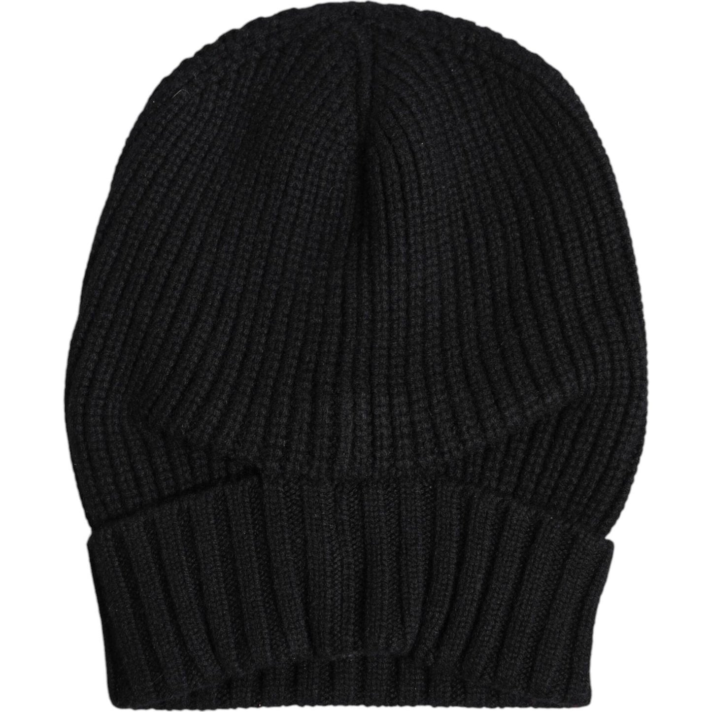 Dolce & Gabbana Black Cashmere Knitted Winter Beanie Hat Dolce & Gabbana Black