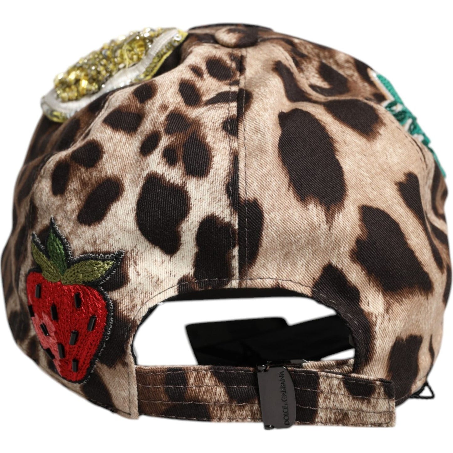 Dolce & Gabbana Brown Leopard Sequin Sicily Baseball Cap Dolce & Gabbana Dark Slate Gray
