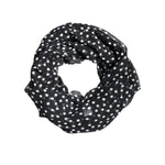 Dolce & Gabbana Black Polka Dots Polyester Wrap Shawl Scarf MS7480
