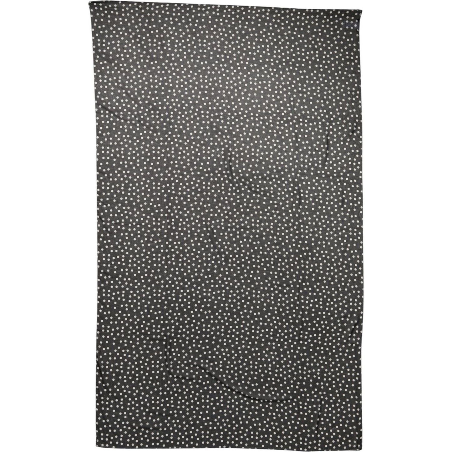 Dolce & Gabbana Black Polka Dots Polyester Wrap Shawl Scarf Dolce & Gabbana Dark Slate Gray