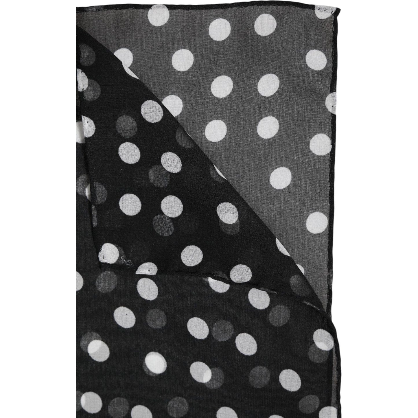 Dolce & Gabbana Black Polka Dots Polyester Wrap Shawl Scarf Dolce & Gabbana Dark Slate Gray