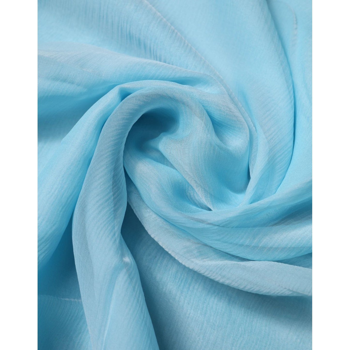 Dolce & Gabbana Light Blue Silk Rectangle Wrap Shawl Scarf Dolce & Gabbana Sky Blue