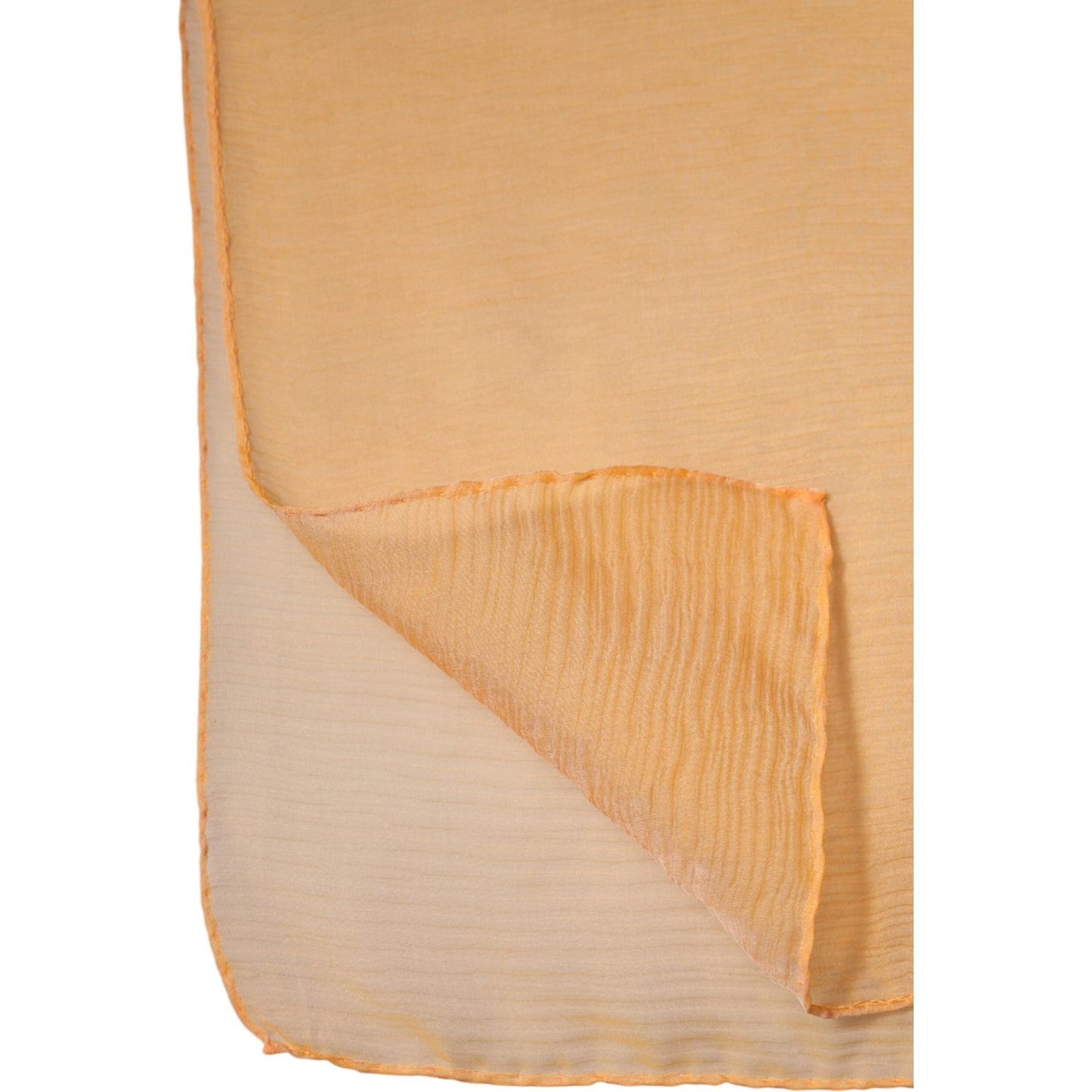 Dolce & Gabbana Orange Silk Rectangle Wrap Shawl Scarf Dolce & Gabbana Tan