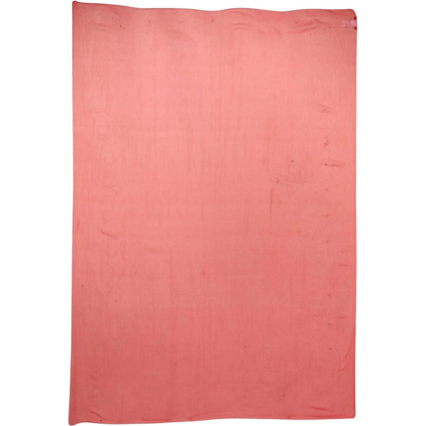 Dolce & Gabbana Red Silk Rectangle Women Wrap Shawl Scarf Dolce & Gabbana Light Coral