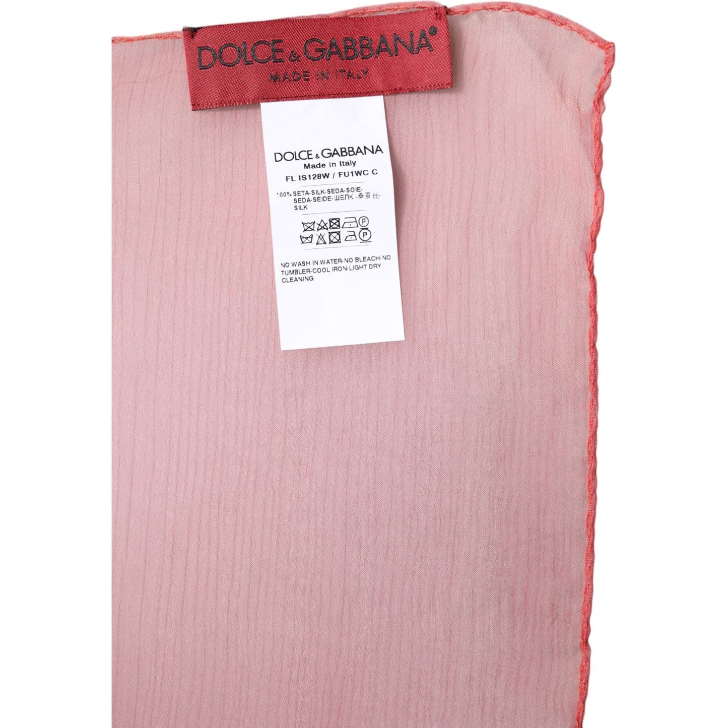 Dolce & Gabbana Pink Silk Rectangle Women Wrap Shawl Scarf Dolce & Gabbana Gray