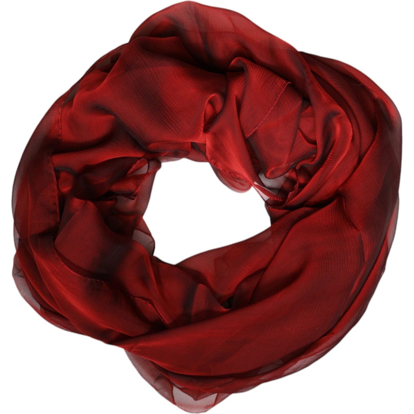 Dolce & Gabbana Red Silk Rectangle Women Wrap Shawl Scarf Dolce & Gabbana Dark Red