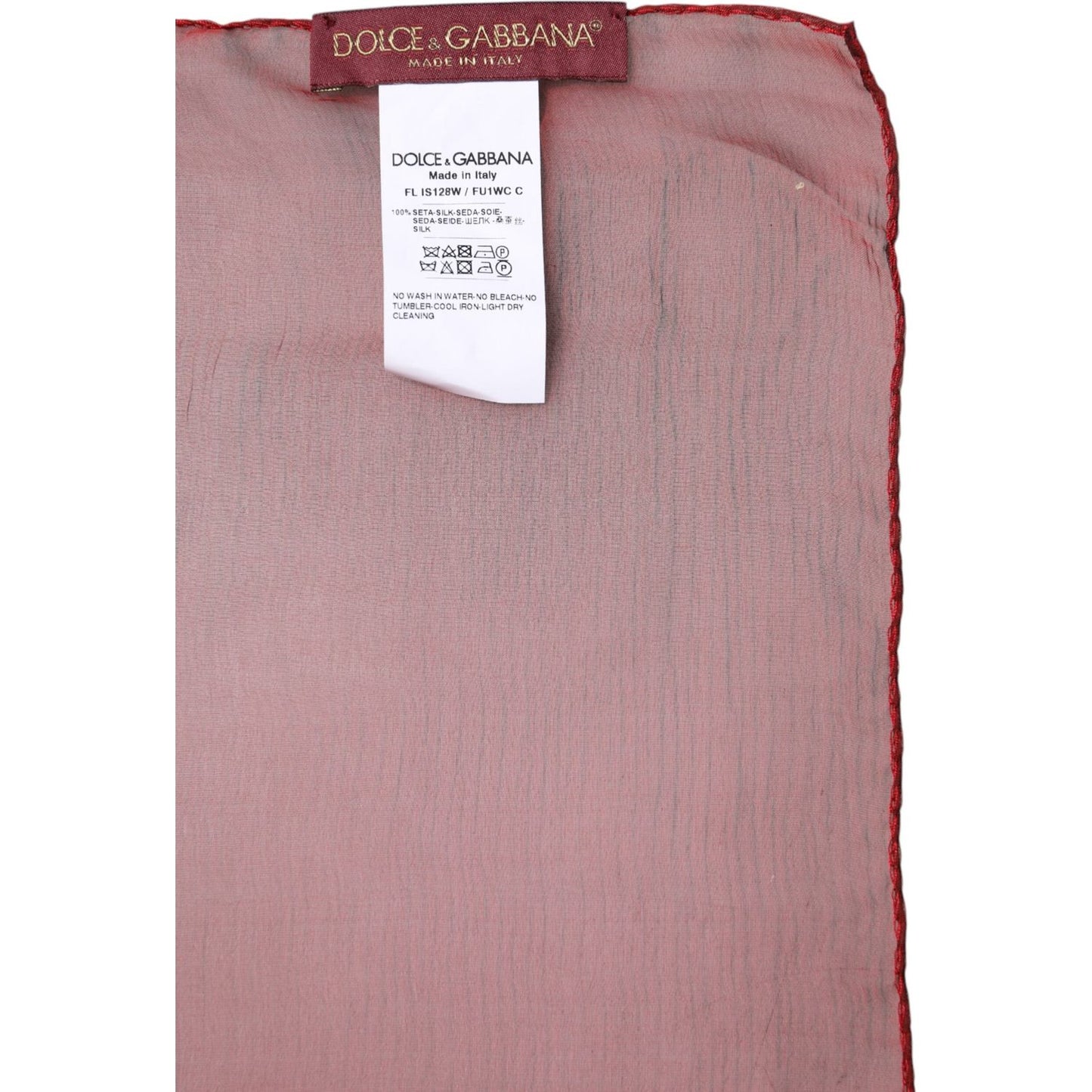 Dolce & Gabbana Red Silk Rectangle Women Wrap Shawl Scarf Dolce & Gabbana Rosy Brown