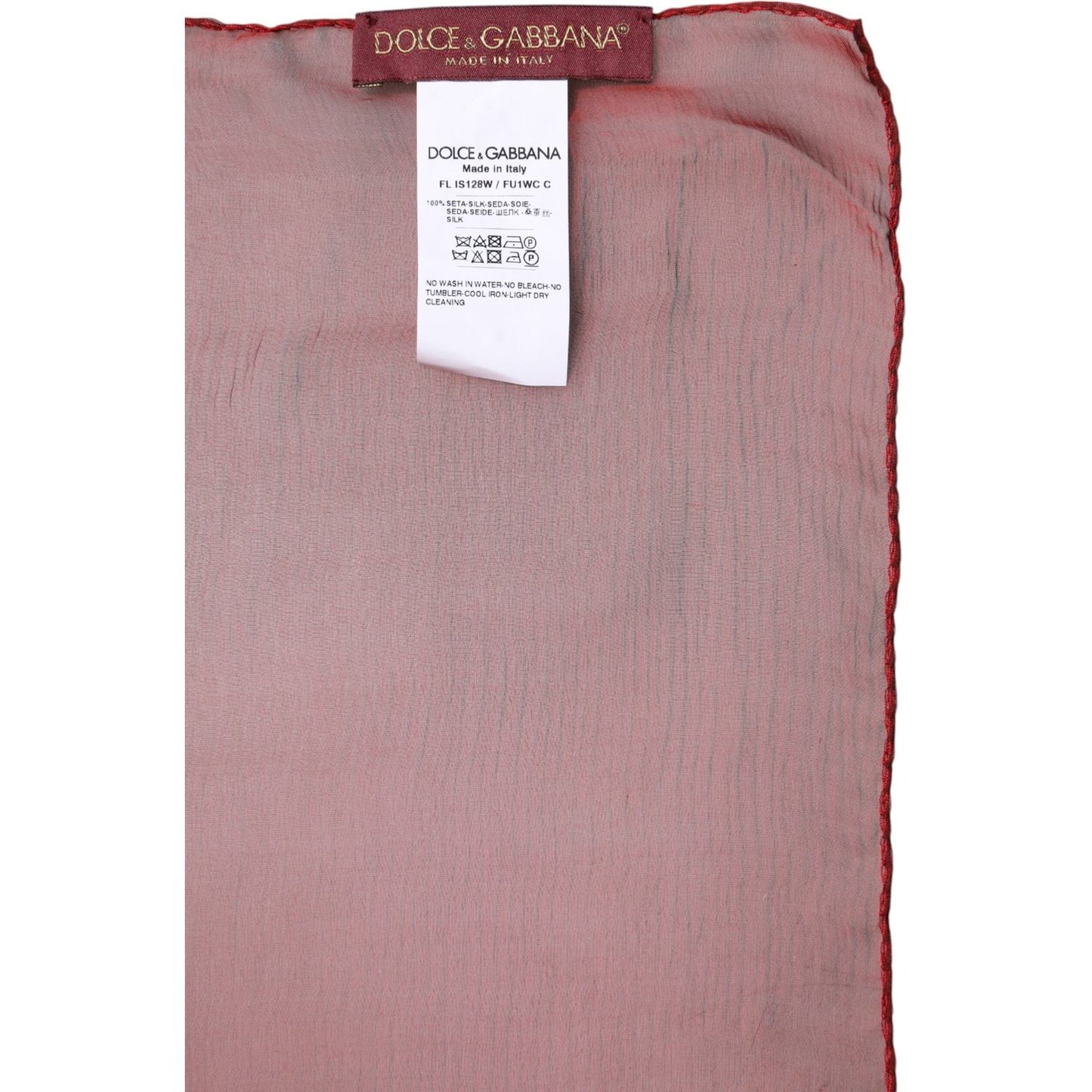 Dolce & Gabbana Red Silk Rectangle Women Wrap Shawl Scarf Dolce & Gabbana Rosy Brown