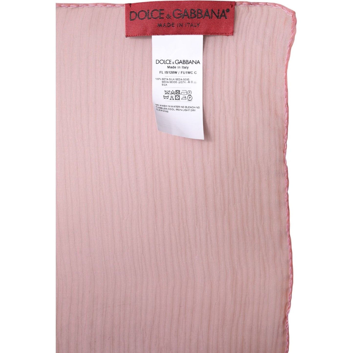 Dolce & Gabbana Pink Silk Rectangle Women Wrap Shawl Scarf Dolce & Gabbana Gray