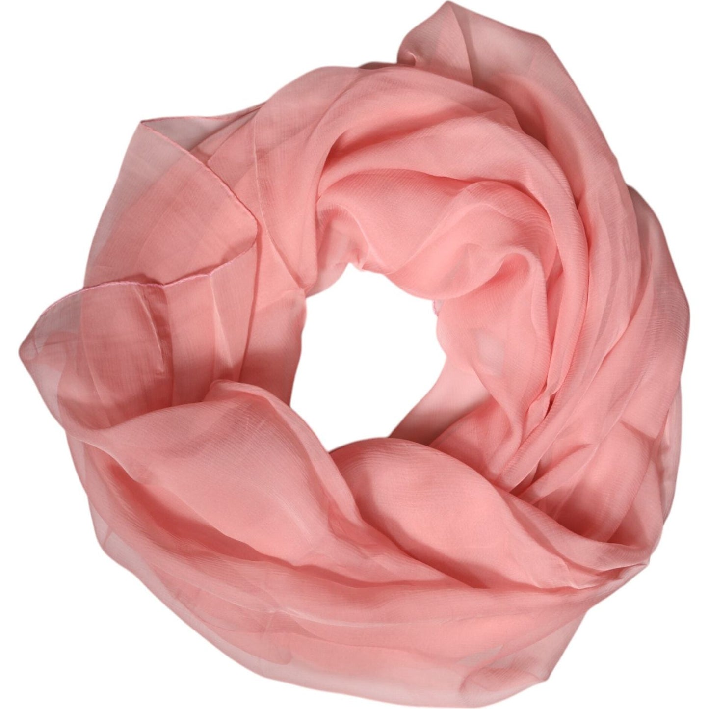 Dolce & Gabbana Pink Silk Rectangle Women Wrap Shawl Scarf Dolce & Gabbana Dark Salmon