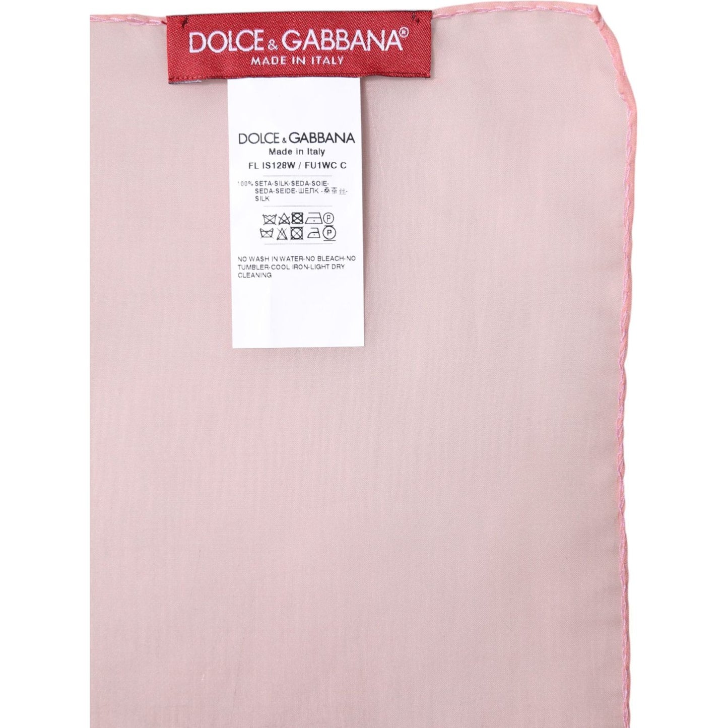 Dolce & Gabbana Pink Silk Rectangle Women Wrap Shawl Scarf Dolce & Gabbana Thistle