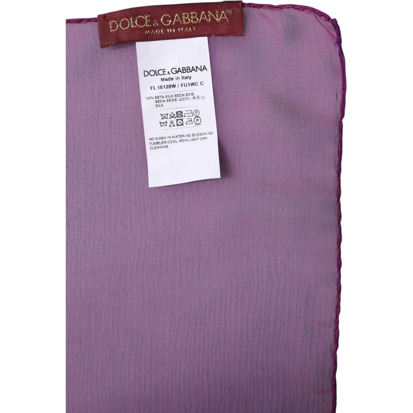 Dolce & Gabbana Purple Silk Rectangle Wrap Shawl Scarf Dolce & Gabbana Slate Gray