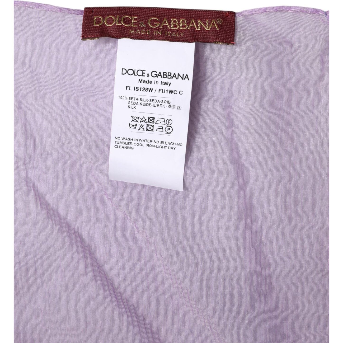 Dolce & Gabbana Purple Silk Rectangle Wrap Shawl Scarf Dolce & Gabbana Gray
