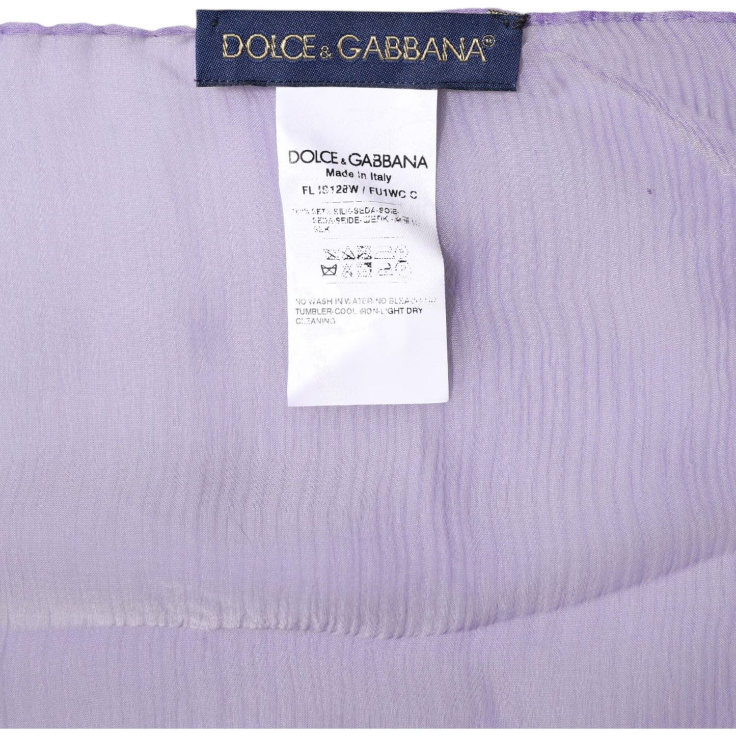 Dolce & Gabbana Purple Silk Rectangle Wrap Shawl Scarf Dolce & Gabbana Gray