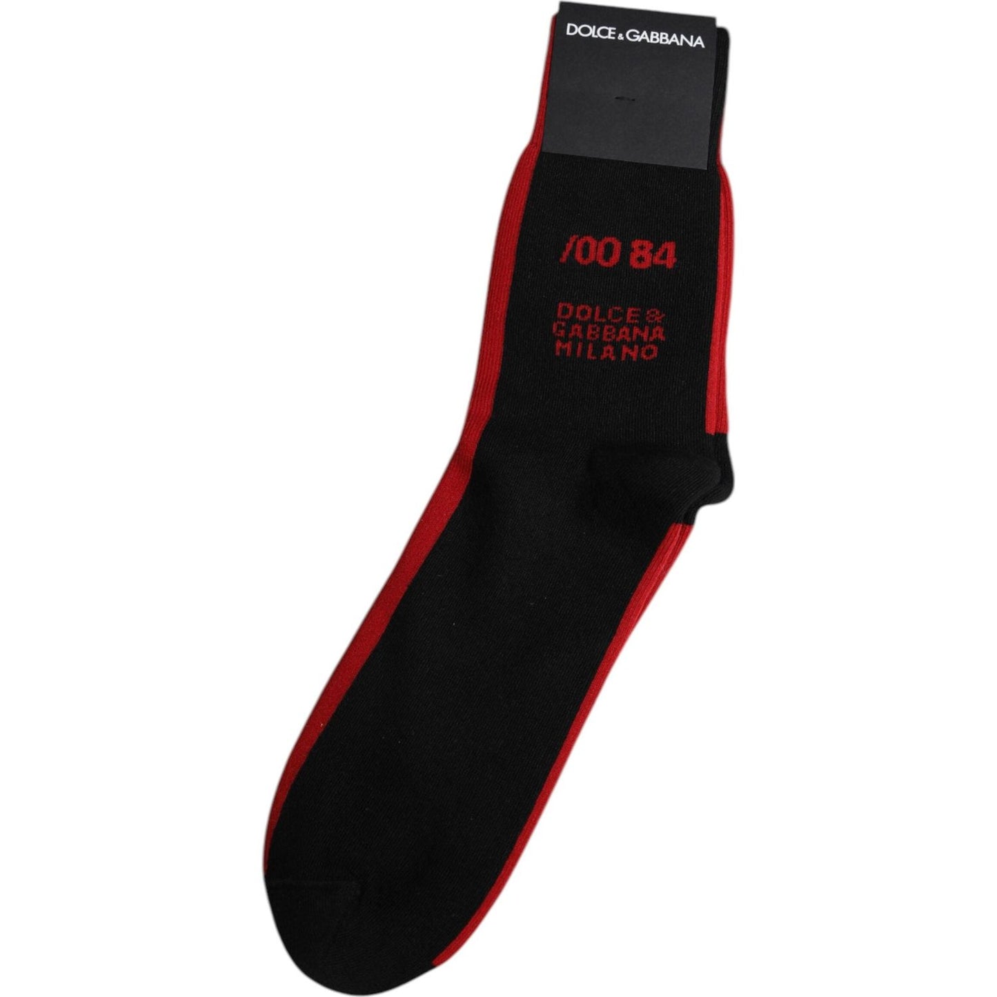 Dolce & Gabbana Black Nylon DG Logo Mid Calf Men Socks Dolce & Gabbana Black